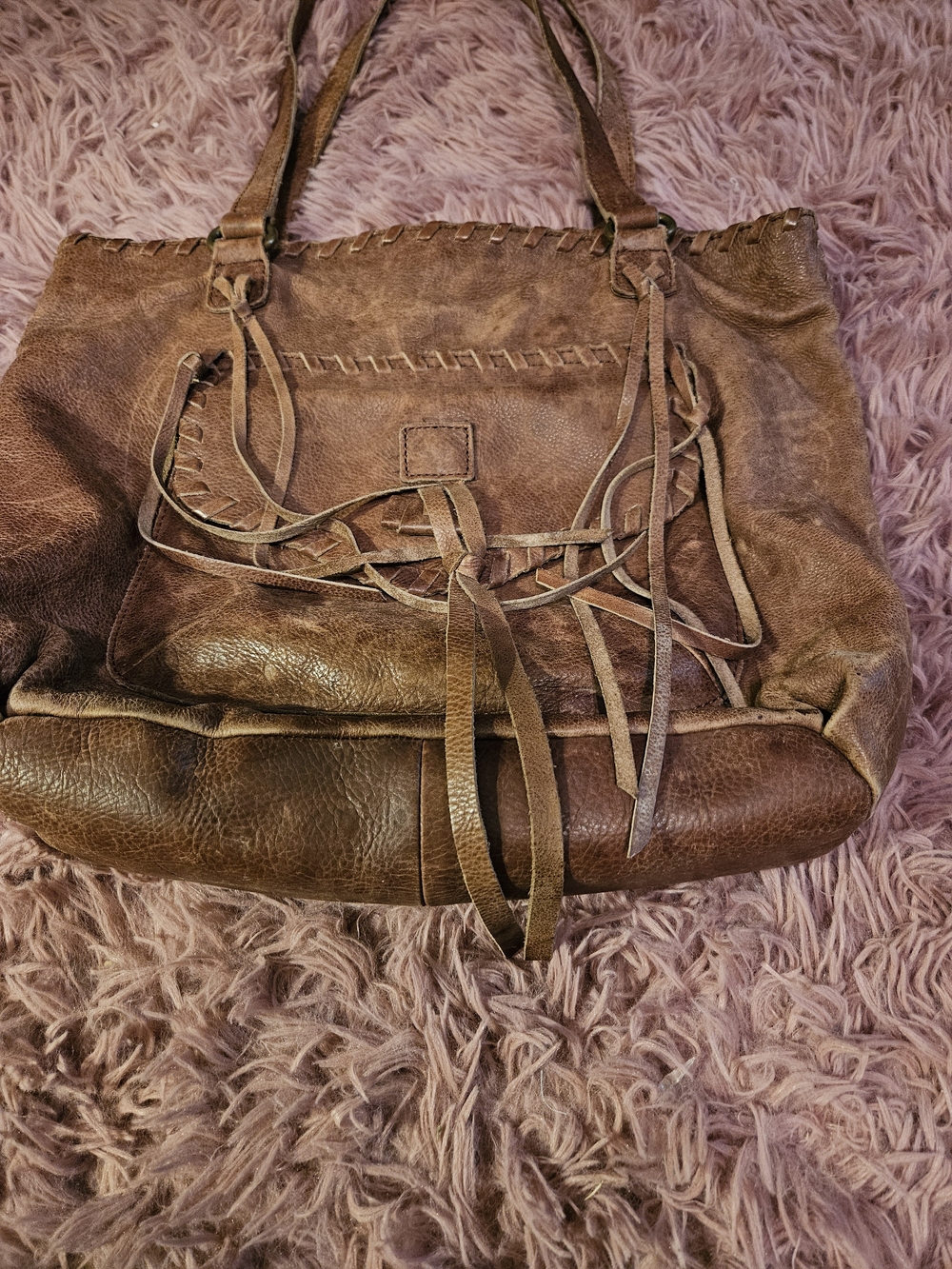 Lucky Brand✨️Vintage Boho Logan Tote-Distressed Brown - Picture 2 of 12